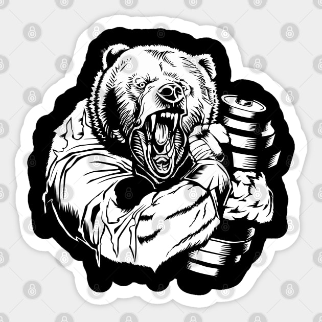 keep the strength of a bear Sticker by mmpower